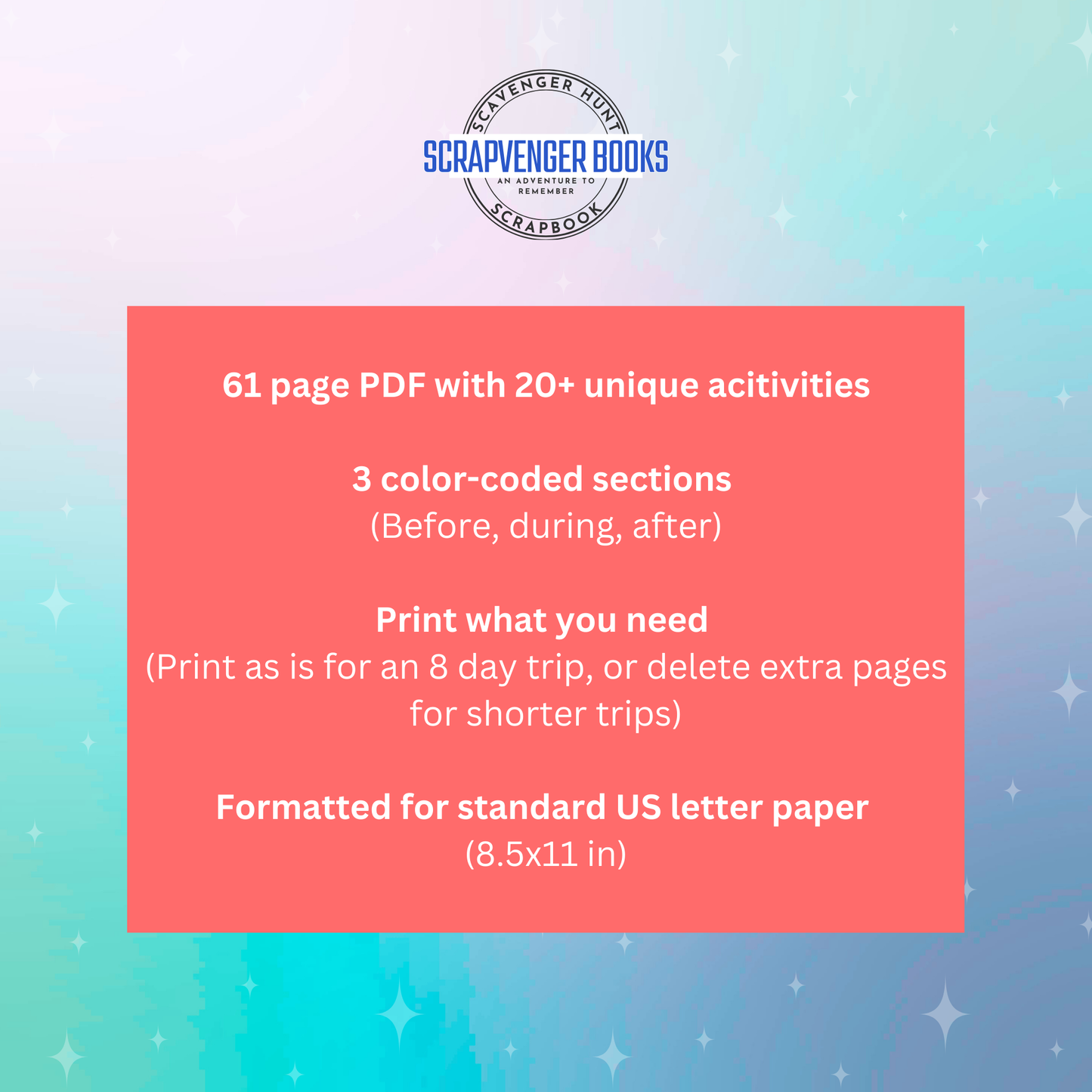 **PDF DOWNLOAD** Magical Memories — Vacation Planner & Journal