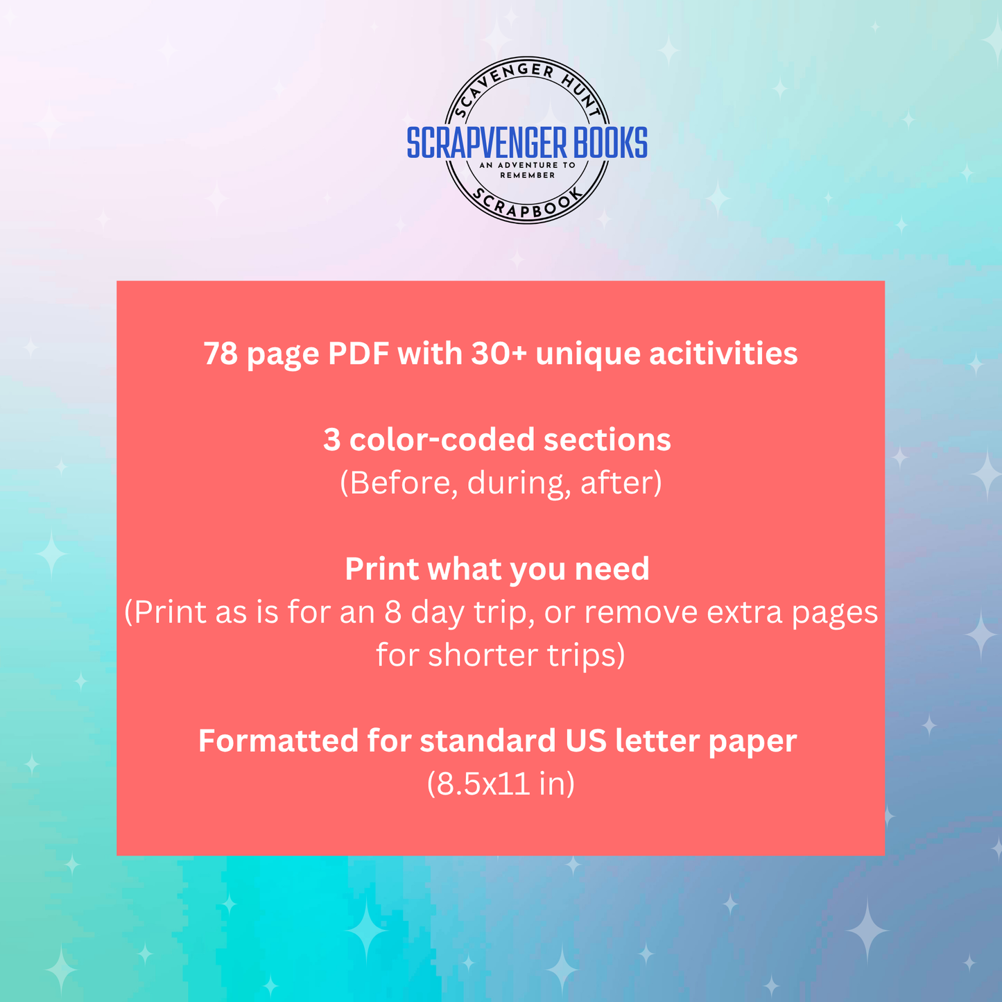 **PDF DOWNLOAD** Magical Memories — Vacation Planner & Journal
